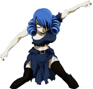 😡 Juvia Lockser Fairy Tail Anime, Fairy Tail, Juvia Lockser, Personagem, Desenho animado, Cabelo azul, Mago whatsapp sticker