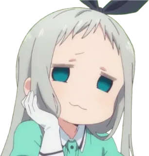 😏 anime, girl, cute, smug, expression, character telegram sticker