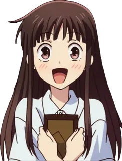 😃 Tohru Honda Fruits Basket Аниме, Девочка, Счастливый, Милый, Тору Хонда telegram sticker