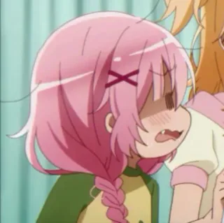 🌸 anime, ragazza, capelli rosa, cartone animato, carino, kawaii telegram sticker