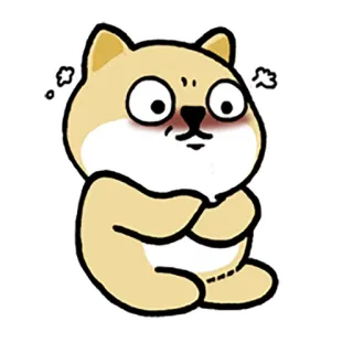 😤 卡通, 动物, 狗, 可爱, 搞笑, 贴纸 whatsapp sticker