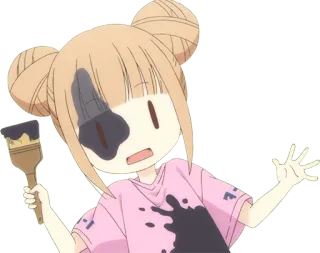 😖 anime, paint, messy, cute, cartoon telegram sticker