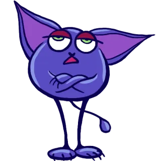 🙄 desenho animado, roxo, monstro, criatura, ilustração, animal telegram sticker