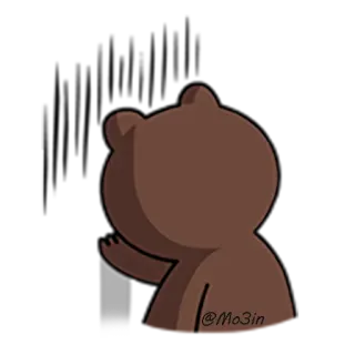 😞 @Mo3in Bär, winkend, süß, Tier, Cartoon telegram sticker