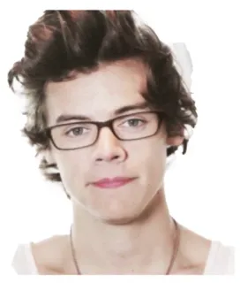 👓 Harry Styles harry styles, singer, one direction, celebrity, glasses, musician, portrait telegram sticker