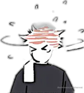 🙅‍♂ Cartoon, Anime, Benommen, Bewegung, Kopfschmerzen, Gesichtsausdruck, Abstrakt telegram sticker