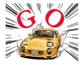 🚕 GO voiture, jaune, course, automobile, voiture de sport telegram sticker