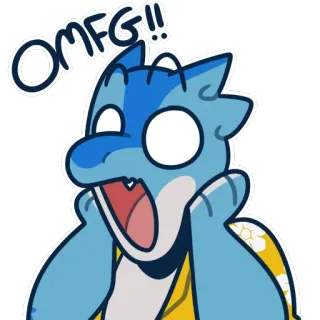❗ OMFG!! Cartoon, Emoji, Reaktion, Überraschung, Schock, Omg whatsapp sticker