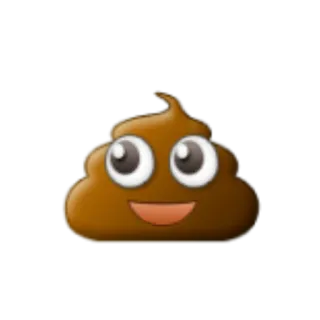 💩 Emoji, Cocô, Engraçado, Marrom, Fofo telegram sticker
