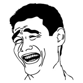 ® Meme, Trollface, Internet, Humor, Quadrinhos, Risada, Engraçado telegram sticker