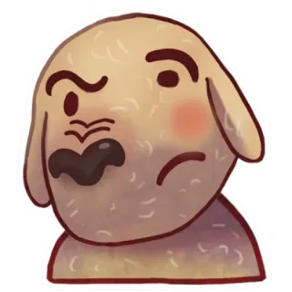 🤔 dibujos animados, expresión, gracioso, cara, humor, personaje whatsapp sticker