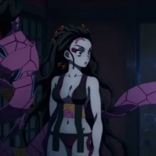 🕊 Nezuko Kamado Demon Slayer Anime, Demônio, Mulher, Nezuko, Personagem, Biquíni telegram sticker