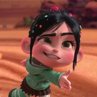 🦋 Vanellope von Schweetz Wreck-It Ralph Vanellope, Wreck-It Ralph, Disney, cartoon, girl, character whatsapp sticker