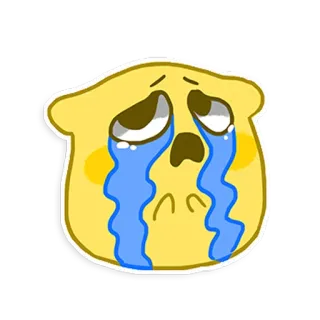 😭 плач, грустный, слёзы, эмодзи, мультфильм, эмоциональный, расстроенный telegram sticker
