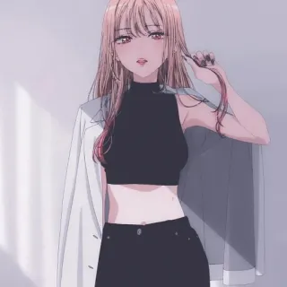 😇 anime, girl, fashion, style, illustration telegram sticker