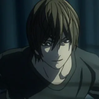 😏 Light Yagami Death Note Anime, Manga, Death Note, Light Yagami, Personaje, Japonés, Animación telegram sticker