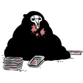 😍 ホラー, 不気味, モンスター, ゴア, 血, 暗い, 怖い telegram sticker