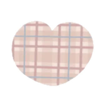 🤎 carreaux, cœur, motif, mignon telegram sticker
