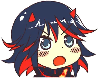 😮 Ryuko Matoi Kill la Kill Anime, Kreskówka, Postać, Ilustracja, Manga telegram sticker