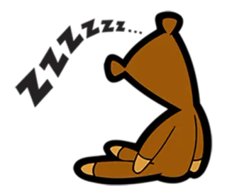 😴 ZZZZZ sommeil, dormir, zzz, fatigué, sieste, dessin animé, animal telegram sticker