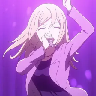 ❤️ Anime, Cantor, Microfone, Performance, Concerto whatsapp sticker