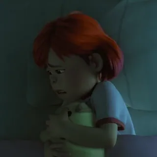 😭 Mei Lee Turning Red мультфильм, грустный, расстроенный, анимация, Дисней, Пиксар, плач telegram sticker