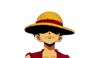 😑 Monkey D. Luffy One Piece 애니메이션, 원피스, 몽키 D. 루피, 해적, 밀짚모자 telegram sticker