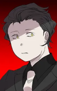 👁 Anime, Manga, Personaggio, Ritratto, Uomo, Serio, Completo telegram sticker