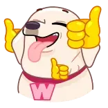 👍 cachorro, joinha, adesivo, animal, feliz whatsapp sticker
