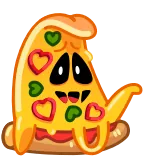 😘 pizza, makanan, kartun, potongan, lucu, pepperoni, italia telegram sticker