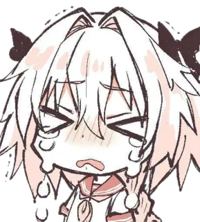 😭 Animé, Pleurs, Triste, Manga, Kawaii, Chibi telegram sticker
