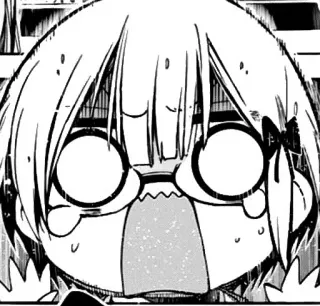 😱 Anime, Manga, Expression, Cartoon, Choqué, Surpris, Chibi telegram sticker