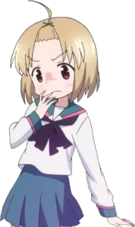 😳 Anime, Chica, Uniforme escolar, Dibujo animado whatsapp sticker