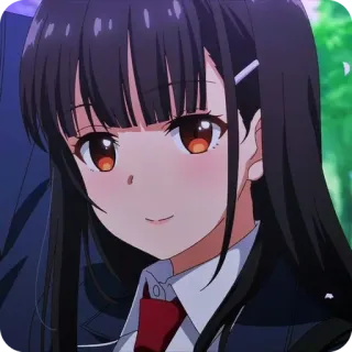 ⭐️ アニメ, 女の子, 可愛い, 制服, ブルネット telegram sticker