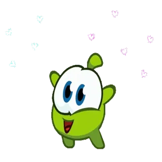 🥳 Om Nom Cut the Rope Om Nom, Cut the Rope, trò chơi, nhân vật, dễ thương, xanh lá telegram sticker