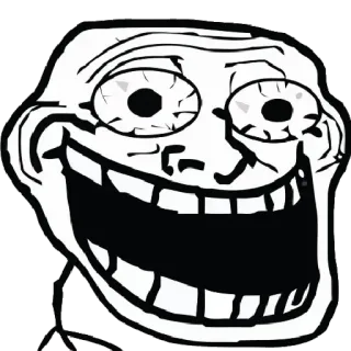 🤪 Trollface trollface, meme, internet meme, trolling telegram sticker