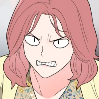 😩 en colère, expression, femme, dessin animé, fou whatsapp sticker