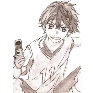 😁 11 Anime, Ragazzo, Disegno, Personaggio, Pallacanestro, Manga, Cellulare telegram sticker