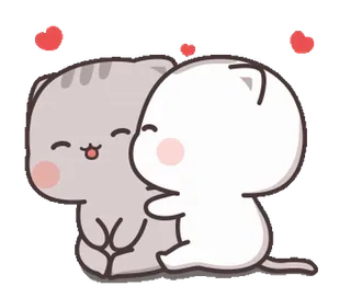 😘 gato, amor, fofo, kawaii, coração, carinho telegram sticker