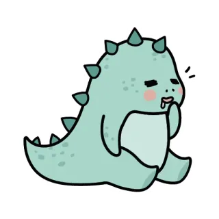 🤤 dinosaur, cartoon, cute, animal, kawaii telegram sticker
