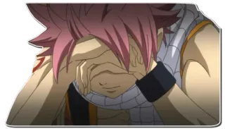 😔 Natsu Dragneel Fairy Tail anime, manga, character, natsu, fairy tail telegram sticker