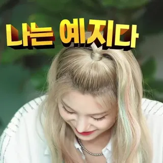 💐 나는 예지다 coreano, K-pop, Idol, asiatica, femmina, ritratto whatsapp sticker