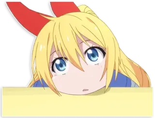 😯 Anime, Adesivo, Desenho animado, Personagem, Cabelo loiro telegram sticker
