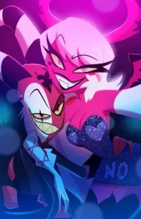 ❤️‍🩹 NO kreskówka, demon, piekło, potwór telegram sticker