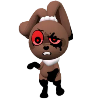 🍫 กระต่าย, สัตว์ประหลาด, น่าขนลุก, การ์ตูน, สัตว์ telegram sticker