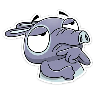 🤔 Dibujos animados, Animal, Gesto obsceno, Dedo corazón, Divertido, Descarado telegram sticker