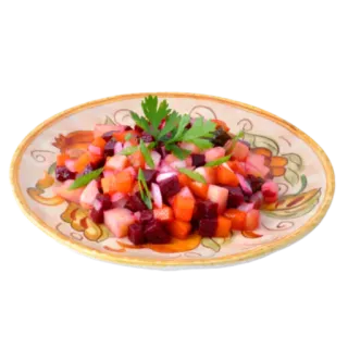 🍗 ensalada, verduras, comida, vinagreta, vegetariano, plato telegram sticker