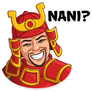 ❓ NANI? Samurai, Châu Á, Nani, Meme, Câu hỏi, Anime telegram sticker