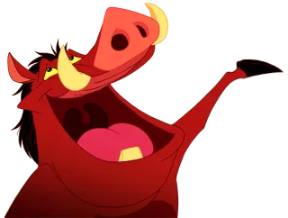 🎶 Pumbaa The Lion King pumbaa, lion king, disney, cartoon, warthog whatsapp sticker