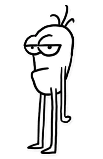 😑 Мультфильм, Персонаж, Каракули, Иллюстрация, Минимализм, Рисунок telegram sticker
